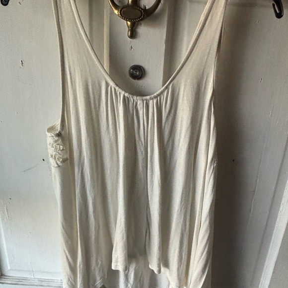 NWTAmerican Eagle Outfitters Cream Sleeveless Lace Tank Top - Picture 7 of 8